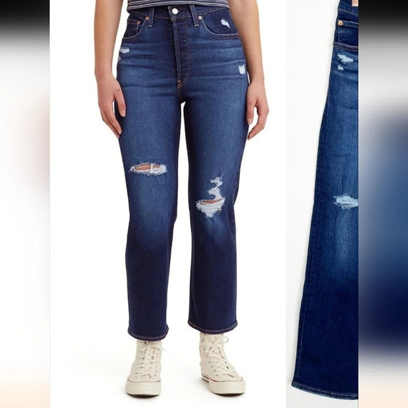 Levis Ribcage Straight Womens Ankle Jeans - Picture 10 of 10